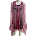 Miniatyrbild 1 av 10: Hollow Tofs Sjal Temperament Cardigan ROSE RED Rose Red