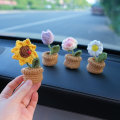 Miniatyrbillede 5 af 10: Håndvævede ornamenter Blomsterdekorationer i potte D D D