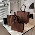Miniatyrbilde 1 av 10: 1 Stk Filt skulderveske Messenger Bag KAFFE MIDDELS KAFFE MIDDEL coffee medium
