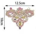 Pikkukuva 4 / 4: Rhinestone Crystal Applique DIY Ompele Faux Pearl Patch Crystal