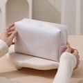 Miniatyrbillede 6 af 10: Make Up Taske Kosmetiktaske HVID L White L