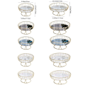 Miniatyrbilde 2 av 10: Fruktbrett Dim Sum-skål HVIT&GULL M White&Gold M