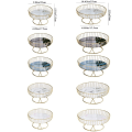Miniatyrbillede 2 af 10: Frugtbakke Dim Sum Fad HVID&GULD M White&Gold M