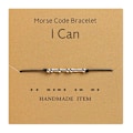 Miniatyrbild 1 av 10: Morse Code Armband Bead Armband I CAN I CAN I Can
