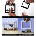 Miniatyrbillede 9 af 10: Betta Fish Tank Building Block Aquarium SORT SORT black