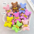 Miniatyrbillede 2 af 10: 8 Stk Farverig Rose Bjørn Flatback Stone Petal Butterfly Bjørn KAFFE coffee