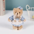 Miniatyrbillede 1 af 10: Par nøglering Plys legetøj nøglering BLÅ KVIN BJØRN KVIN BJØRN Blue Female Bear-Female Bear