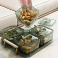 Miniatyrbillede 9 af 10: 3/4/6 Grid Frugttallerken Tør Frugt Opbevaringsboks GULD 6 GRID 6 GRID Gold 6 Grid-6 Grid