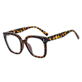 Miniatyrbillede 1 af 10: Anti-Blue Light Briller Firkantede Briller LEOPARD PRINT Leopard print