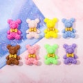 Miniatyrbilde 4 av 10: 8 Stk Fargerike Rose Bjørn Flatback Stone Petal Sløyfe Bjørn LYS light pink