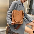 Miniatyrbillede 3 af 10: Minimalistisk Bucket Bag Håndholdt Skuldertaske SORT Black