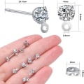 Miniatyrbilde 3 av 4: Øredobbstolper Cubic Zirconia Øredobberstolper Øredobberstolper