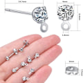 Miniatyrbillede 3 af 4: Øreringstolper Cubic Zirconia Øreringstolper Øreringstolper