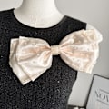Miniatyrbillede 1 af 10: Sløjfe Stof Patch Bryst Blomst CHAMPAGNE CHAMPAGNE Champagne