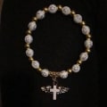 Pikkukuva 8 / 10: Angel Wing Cross Rannekoru Angel Rosary Rannekorut SININEN blue