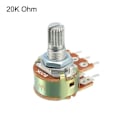 Miniatyrbillede 4 af 4: Potentiometer WH148 20K Ohm 5STK 5STK 5pcs
