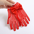 Miniatyrbillede 10 af 10: Bryllupshandsker Blonde Mesh Handsker SORT Black
