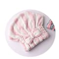 Hårhandduk med rosett, snabbtorkande duschmössa ROSA pink