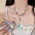 Pikkukuva 1 / 10: Värikäs riipus kaulakoru Candy Clavicle ketju 01 01 01