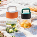 Miniatyrbillede 8 af 8: Høj Borosilikat glasflaske Borosilikatglas Juice Cup black 420ml