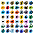 Pikkukuva 1 / 10: 20 kpl/10 paria Silmät Askartelu Silmät Nukke kristallisilmät 12MMCOLOR 12mmcolor random