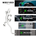 Miniatyrbillede 7 af 7: 4 stk Gecko Car Stickers 3D Gecko Metal Car Emblem Auto Window