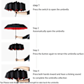 Miniatyrbillede 9 af 10: 10 Ribs Paraply Store Paraplyer SORT Black