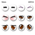 Miniatyrbilde 1 av 10: 20 stk/10 par Eyes Crafts Eyes Puppet Crystal Eyes 18MMSTYLE 18mmStyle random