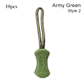 Miniatyrbild 1 av 10: 10 st Dragdragkedja ände ARMY GREEN STYLE 2 STYLE 2 Army Green Style 2-Style 2