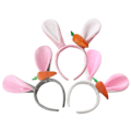 Miniatyrbillede 3 af 8: Påskehare Pandebånd Bunny Ears Hårbånd PINK pink