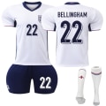 Miniatyrbilde 1 av 2: UEFA Euro 2024 England Hjemmefotballdrakt Nr. 22 Bellingham 18
