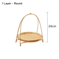 Miniatyrbild 1 av 10: 1st Bambu vävd korg förvaringskorg 1 LAGER - RUND 1 LAGER 1 Layer - Round