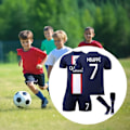 Miniatyrbillede 4 af 6: 3-delt Fodboldtrøje Sæt Træningsuniform Nr. 7 Mbappe 18