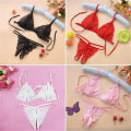 Miniatyrbild 3 av 6: Underkläder Full Set Öppen gren G-String ROSA Pink