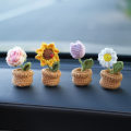 Miniatyrbillede 8 af 10: Håndvævede ornamenter Blomsterdekorationer i potte A A A
