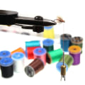 Miniatyrbilde 5 av 9: Fluebindingsmaterialer Holografisk Tinsel RØD RØD Red