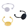 Miniatyrbilde 1 av 5: Flat Blank Rings Rustfritt stål Ringer Flat Blank Rings DIY