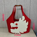 Miniatyrbillede 2 af 7: Dragon Felt Tote Håndtaske Indkøbstaske L L