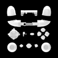 Pikkukuva 1 / 7: Ohjain Thumbsticks Gamepad D-pad VALKOINEN white