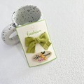 Miniatyrbillede 10 af 10: 2 STK Little Girl Bowknot Hårspænder KHAKI khaki