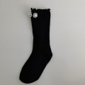 Miniatyrbild 3 av 10: Kalvstrumpor Pärla Barn Flickor Over Kalvstrumpor SVART LSTYLE 1 Black LStyle 1-Style 1