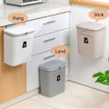Miniatyrbild 9 av 10: Papperskorg med lock Avfallskärl VIT 7L 7L white 7L-7L