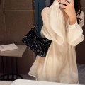 Miniatyrbillede 7 af 10: Sequin håndtaske Enkel skulder underarm taske SORT black