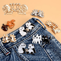 Miniatyrbillede 6 af 10: Jeansknapper No-Sying Metalknap SORT SNEGLE SNEGLE black snails-snails