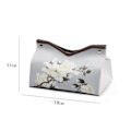 Miniatyrbillede 2 af 9: Tissue Box Floral Paint Tissue Box C C C