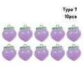 Miniatyrbilde 1 av 10: 10 stk Peach Flat Resin Charms Anheng Peach Charms Fruit 7