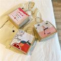 Miniatyrbilde 6 av 10: Totebag av lin Allsidig håndveske A A A