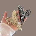 Miniatyrbillede 5 af 10: Elegant Wheat Hair Clip Metal Gripping Clip SORT black