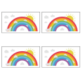 Pikkukuva 7 / 7: Pimeässä hehkuvat Rainbow-seinätarrat 1 kpl 1 kpl 1PCS