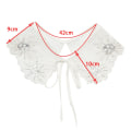 Miniatyrbilde 2 av 4: Kvinners blondekrage Dingzhu sjalkrage Front Placket krage